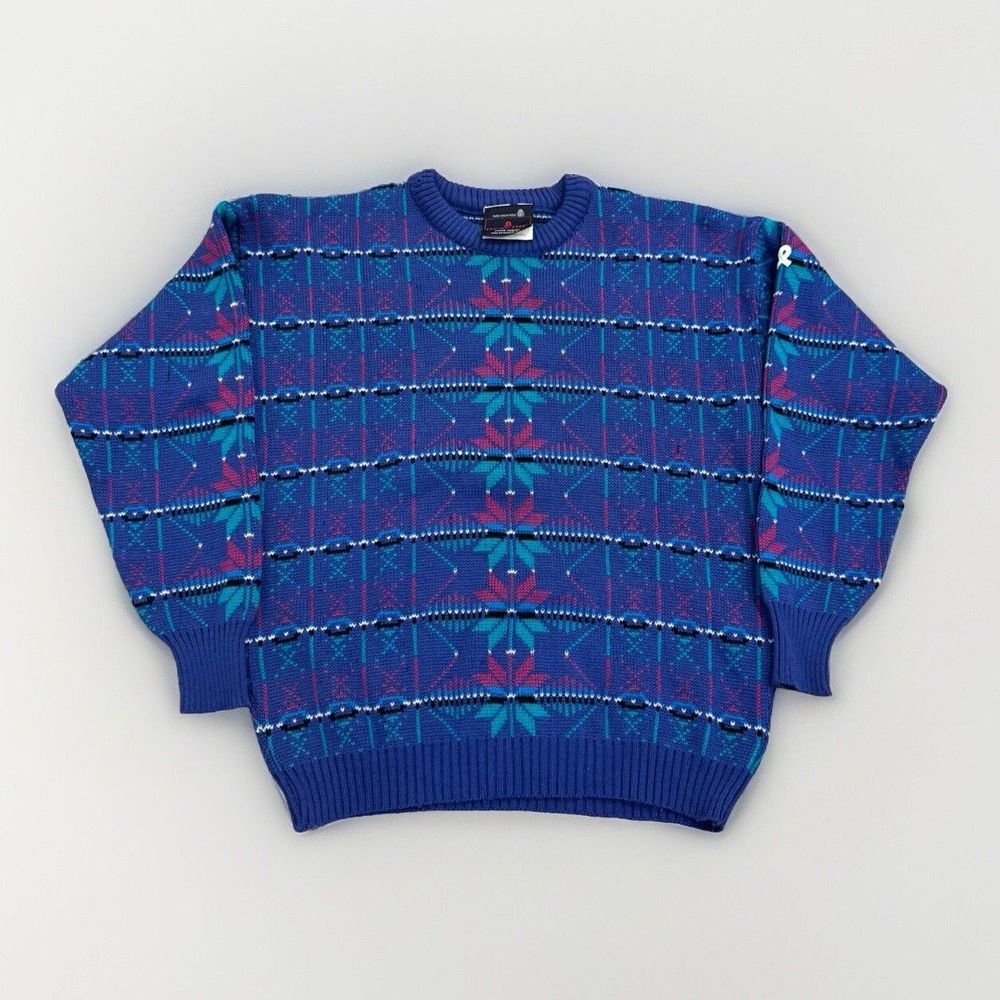 Vintage Demetre Sweater Womens‎ M Wool Snowflake Samba Fair Isle Ski 90s